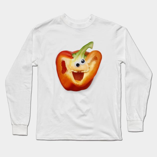 Paprika face Long Sleeve T-Shirt by jurjenbertens